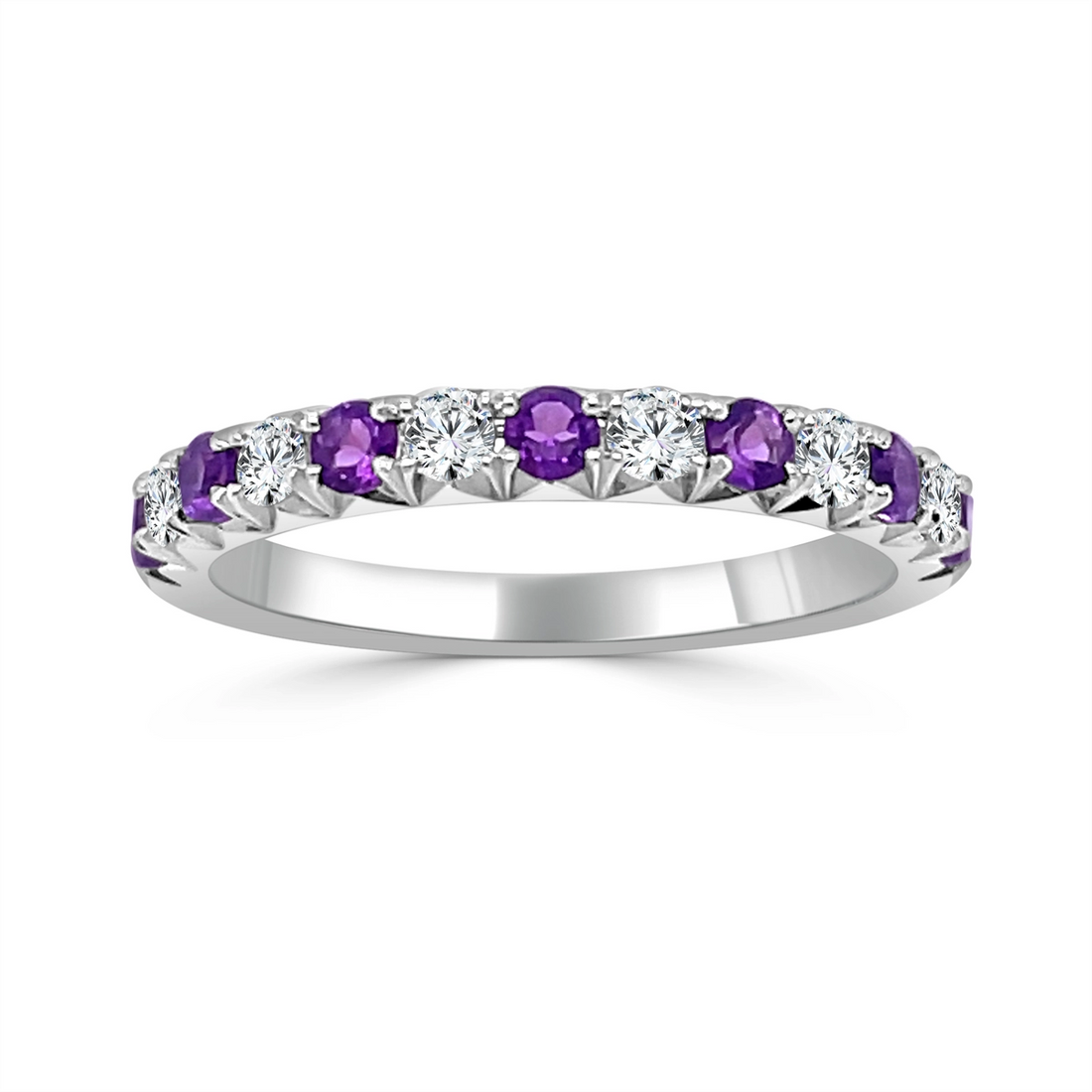Rings Wedding Rings in White Gold containing Amethyst, Multi-gemstone, Diamond 430129