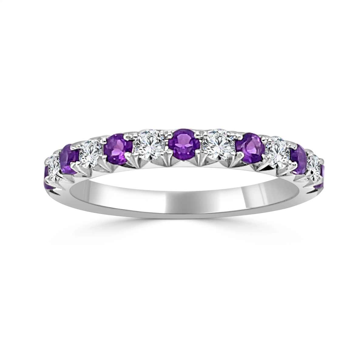Rings Wedding Rings in White Gold containing Amethyst, Multi-gemstone, Diamond 430129
