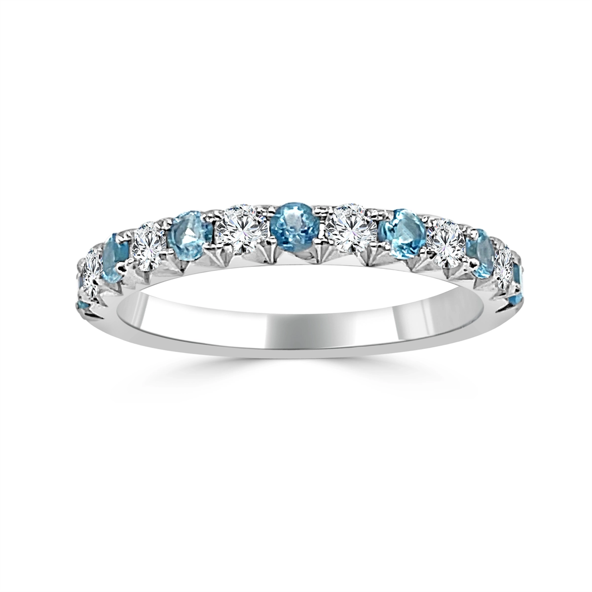 Rings Wedding Rings in White Gold containing Blue topaz , Multi-gemstone, Diamond 430130