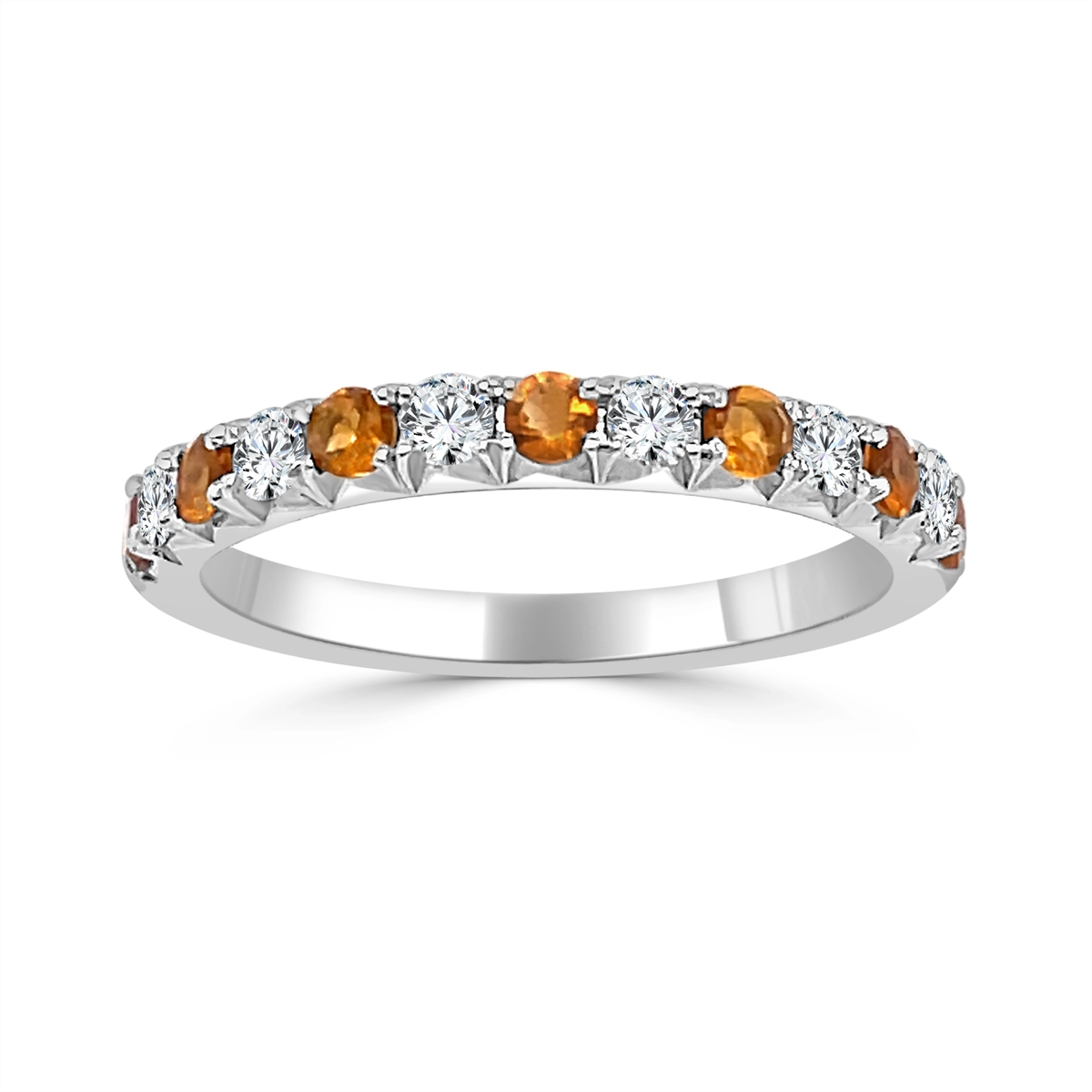 Rings Wedding Rings in White Gold containing Citrine, Multi-gemstone, Diamond 430131