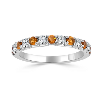 Rings Wedding Rings in White Gold containing Citrine, Multi-gemstone, Diamond 430131