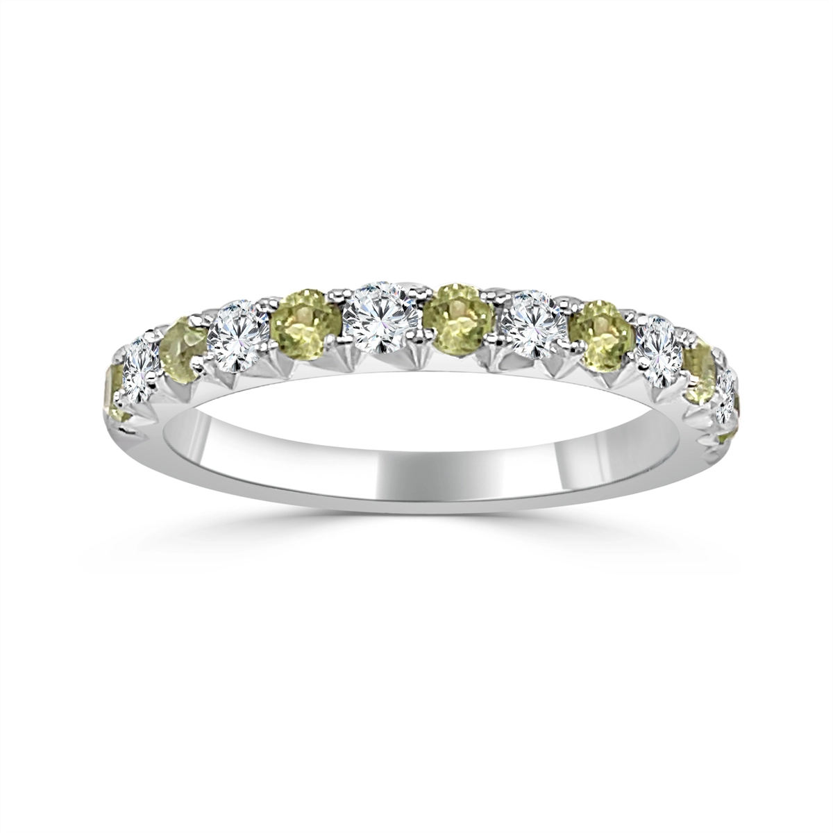 Rings Wedding Rings in White Gold containing Peridot, Multi-gemstone, Diamond 430134