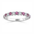 Rings Wedding Rings in White Gold containing Pink tourmaline, Multi-gemstone, Diamond 430135