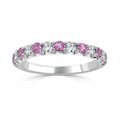 Rings Wedding Rings in White Gold containing Pink tourmaline, Multi-gemstone, Diamond 430135