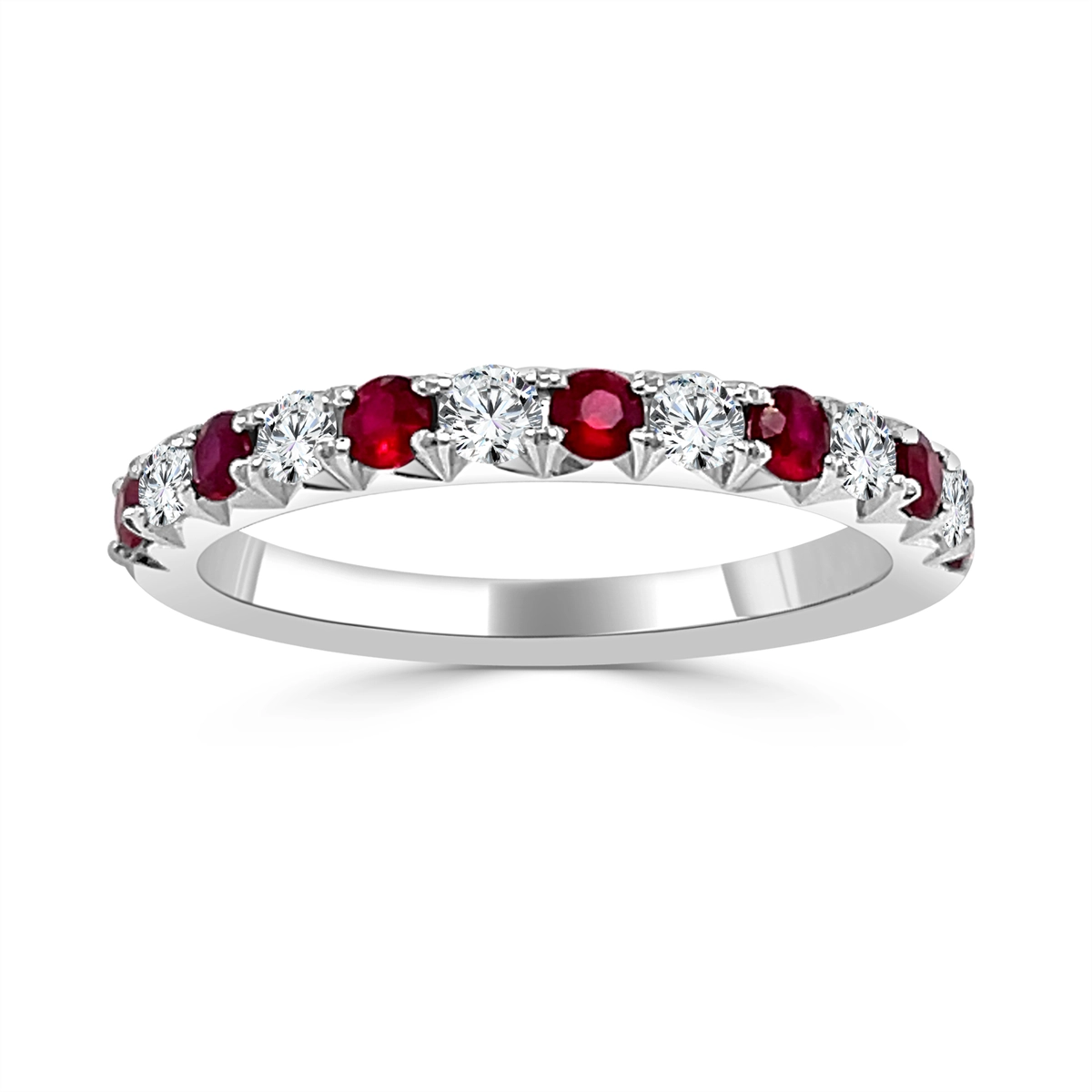 Rings Wedding Rings in White Gold containing Multi-gemstone, Diamond, Ruby 430137
