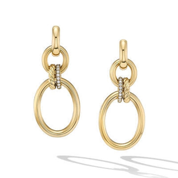 David Yurman Earrings in Yellow Gold containing Diamond E17925D88ADI