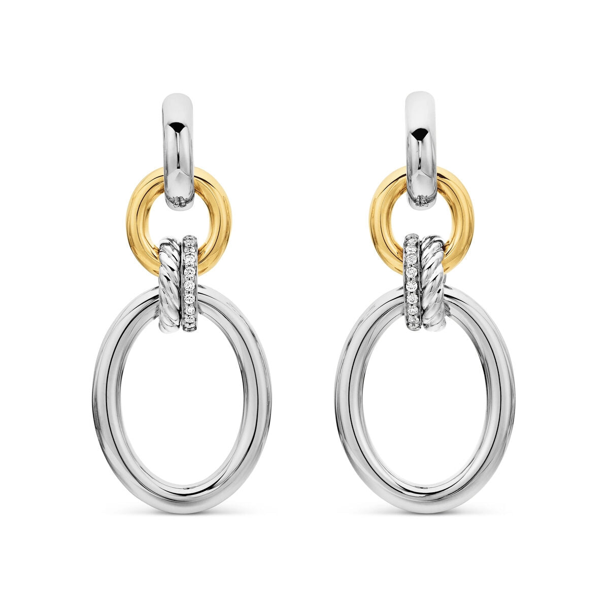 David Yurman Earrings in Mixed Metals containing Diamond E17925DS8ADI
