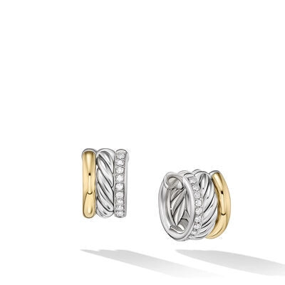 David Yurman Earrings in Mixed Metals containing Diamond E18220DS8ADI