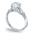 Tacori Engagement Rings in Platinum/Palladium containing Diamond 2685 RD 9.5 PLT