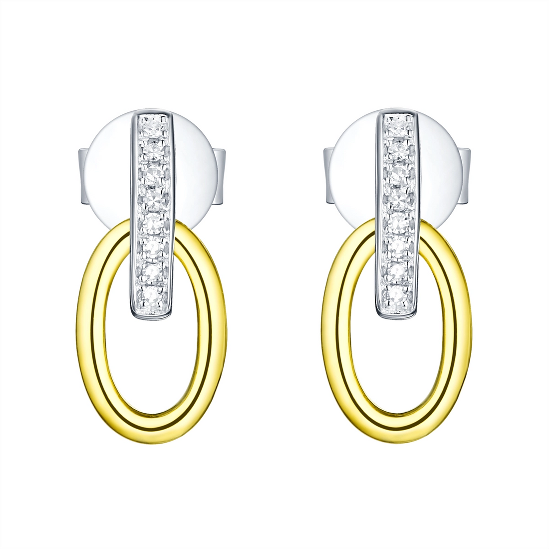 Earrings Earrings in Mixed Metals containing Diamond 430580