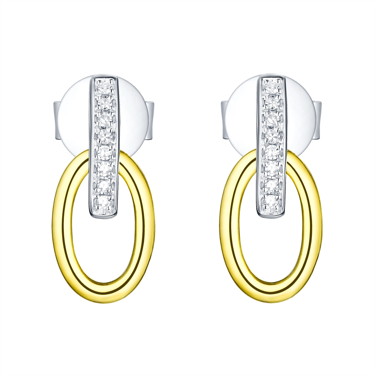 Earrings Earrings in Mixed Metals containing Diamond 430580
