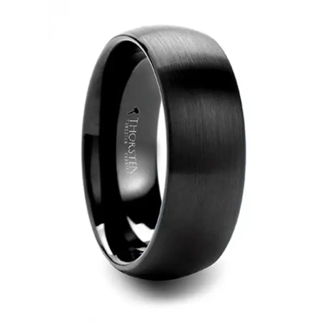 Mens Bands Wedding Rings in Alternative Metals W486-DBBT-6MM-10