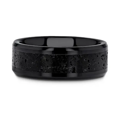 Mens Bands Wedding Rings in Alternative Metals containing Other W1491-BCLI-8MM-11.5
