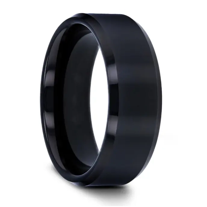 Mens Bands Wedding Rings in Alternative Metals W270-BBT-8MM-11