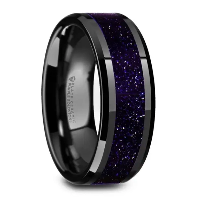 Mens Bands Wedding Rings in Alternative Metals W5985-BCPGS-8MM-11.5