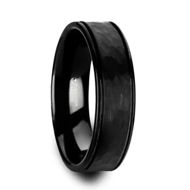 Mens Bands Wedding Rings in Alternative Metals W3927-BTHG-6MM-10