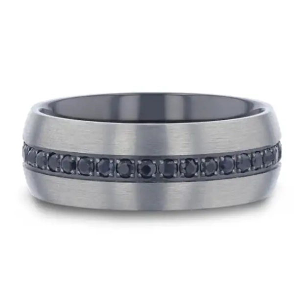 Mens Bands Wedding Rings in Alternative Metals containing Other TGBI-7050-8MM-12