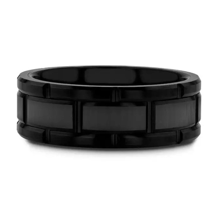 Mens Bands Wedding Rings in Alternative Metals W1971-WBST-8MM-11.5
