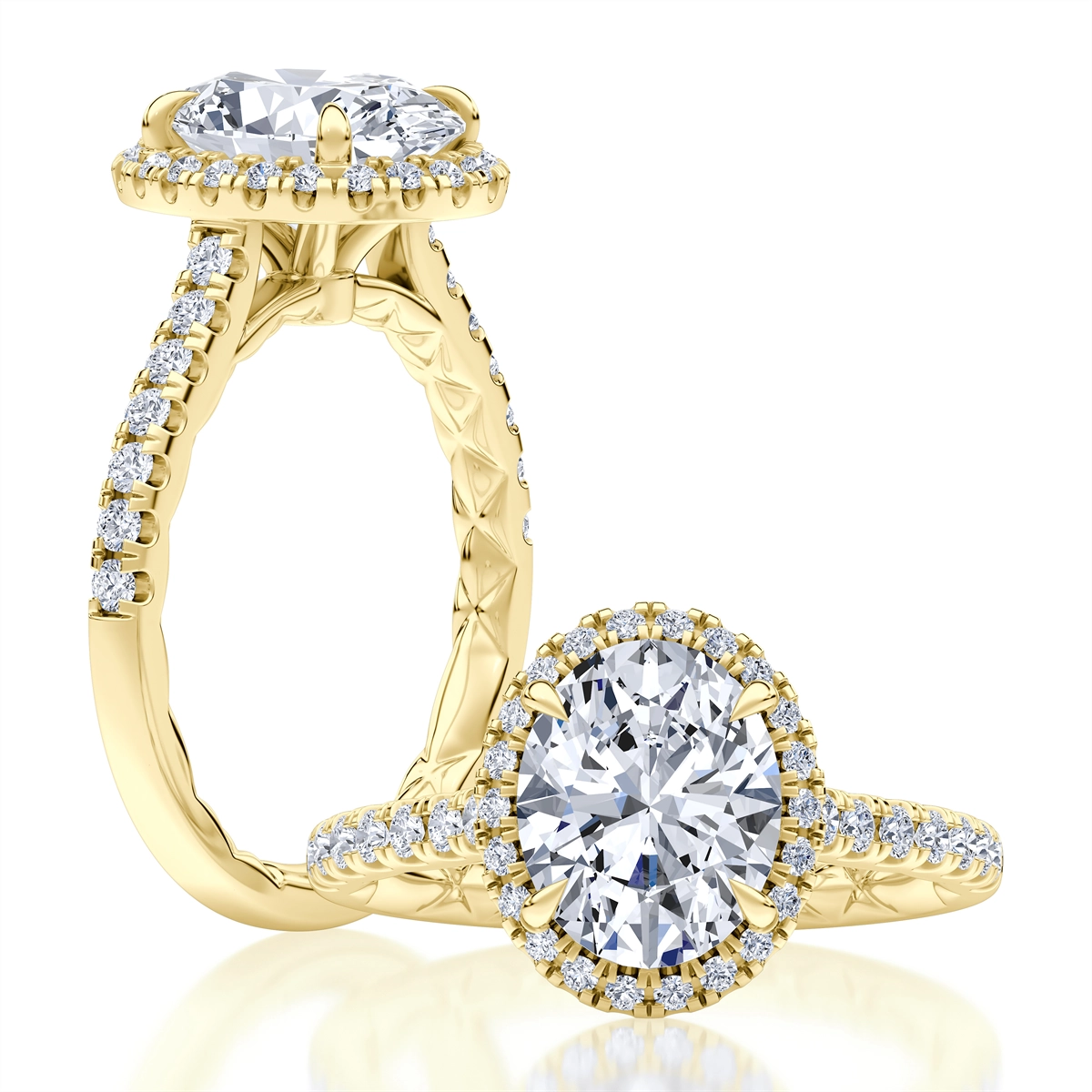 A. Jaffe Engagement Rings in Yellow Gold containing Diamond MECOV2920Q/342-14Y
