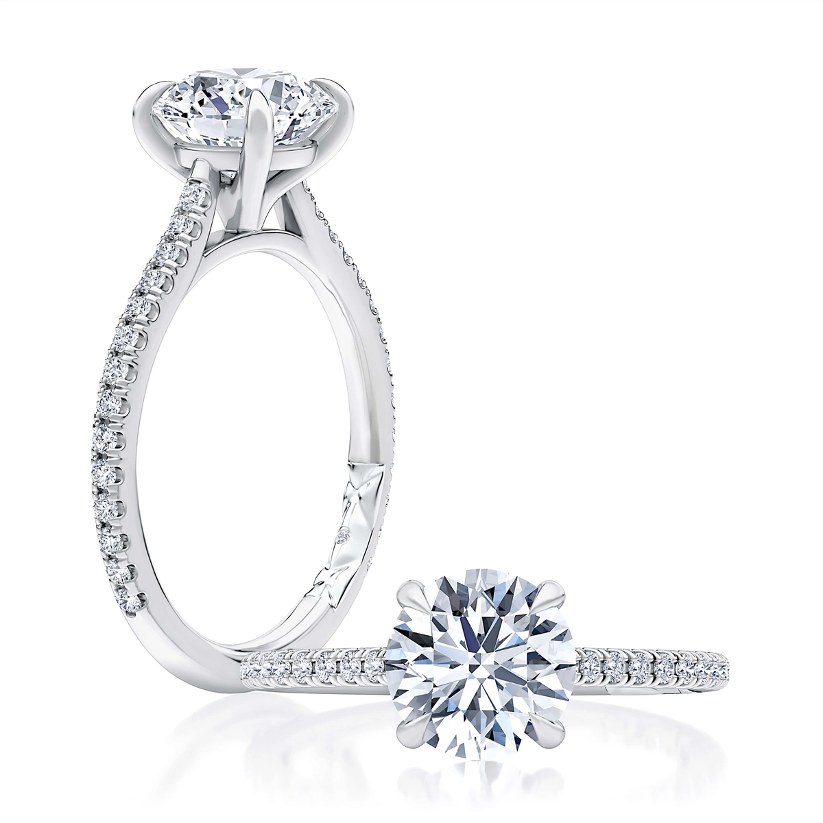 A. Jaffe Engagement Rings in White Gold containing Diamond MECRD2823/329-W
