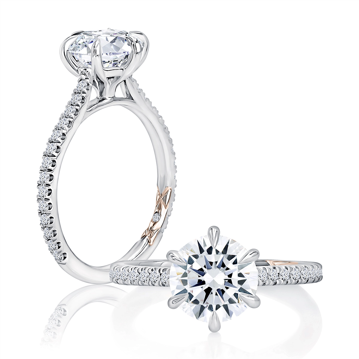 A. Jaffe Engagement Rings in White Gold containing Diamond MECRD2743/229-W