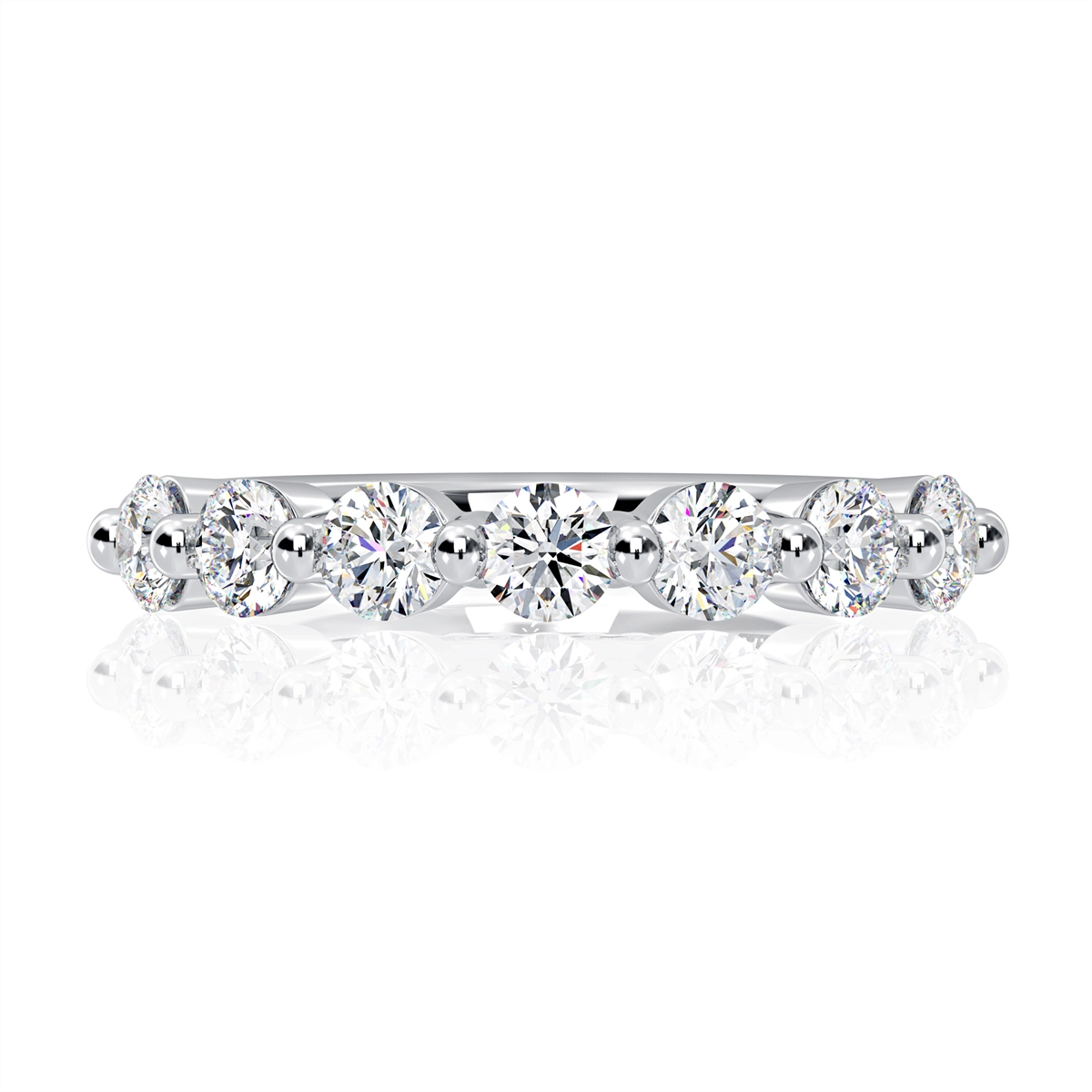 A. Jaffe Wedding Rings in White Gold containing Diamond MRCRD2947/70-14W