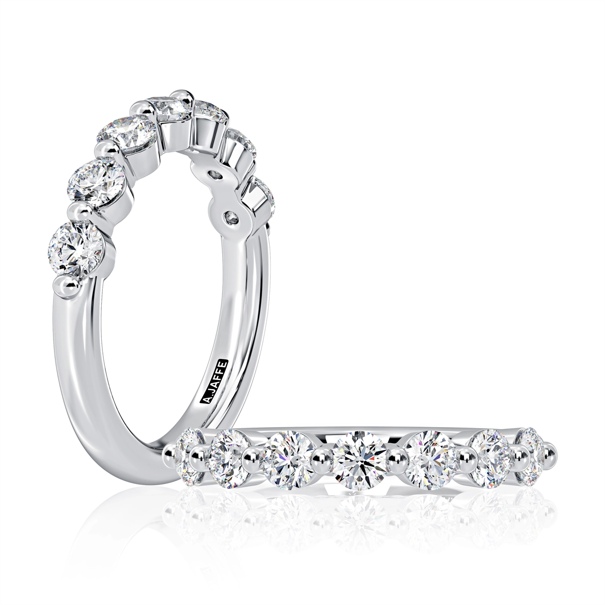A. Jaffe Wedding Rings in White Gold containing Diamond MRCRD2947/70-14W