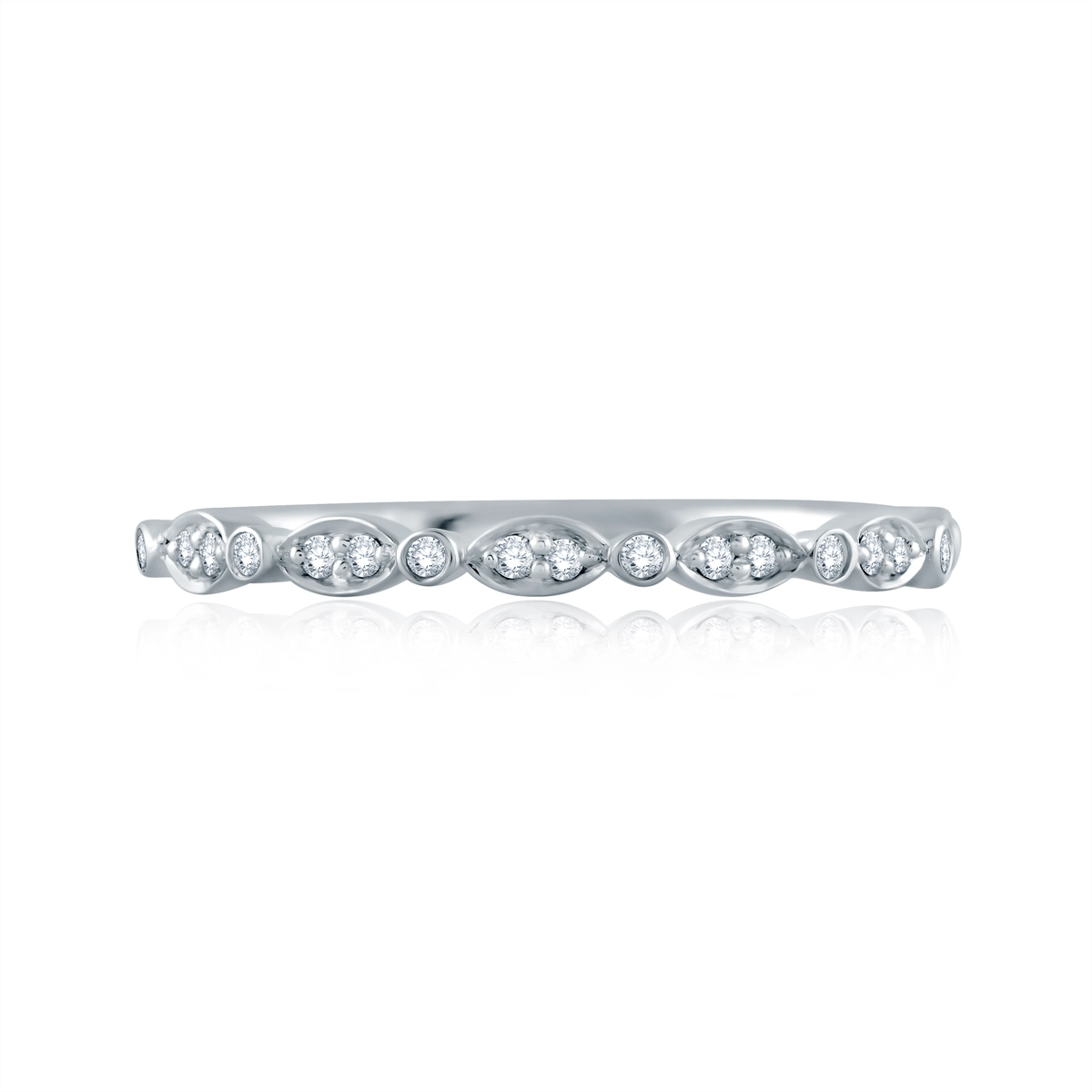 A. Jaffe Wedding Rings in White Gold containing Diamond WR1055/10