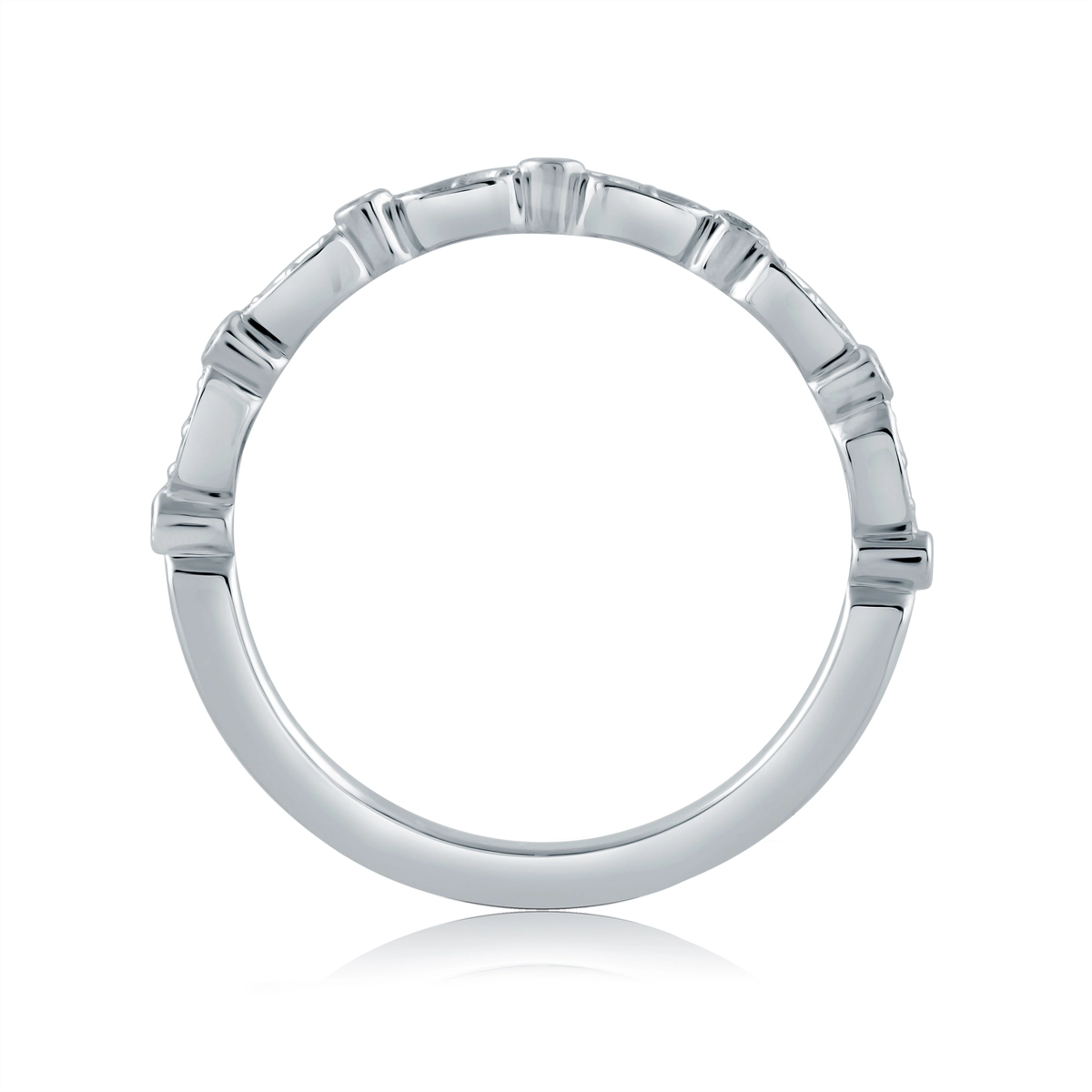 A. Jaffe Wedding Rings in White Gold containing Diamond WR1055/10