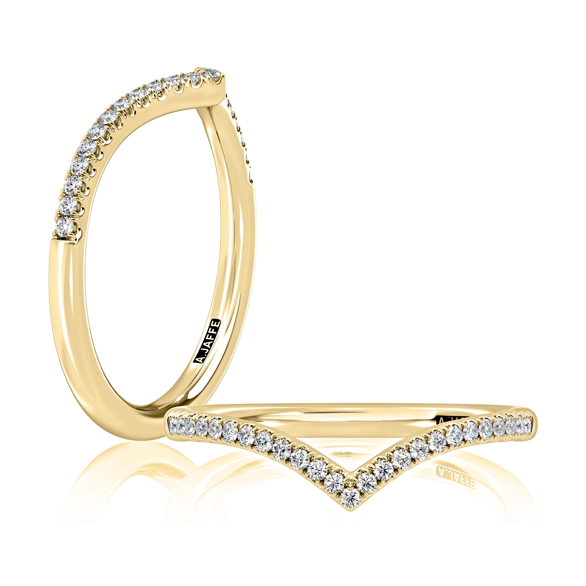 A. Jaffe Wedding Rings in Yellow Gold containing Diamond WRC1254HB/13-Y