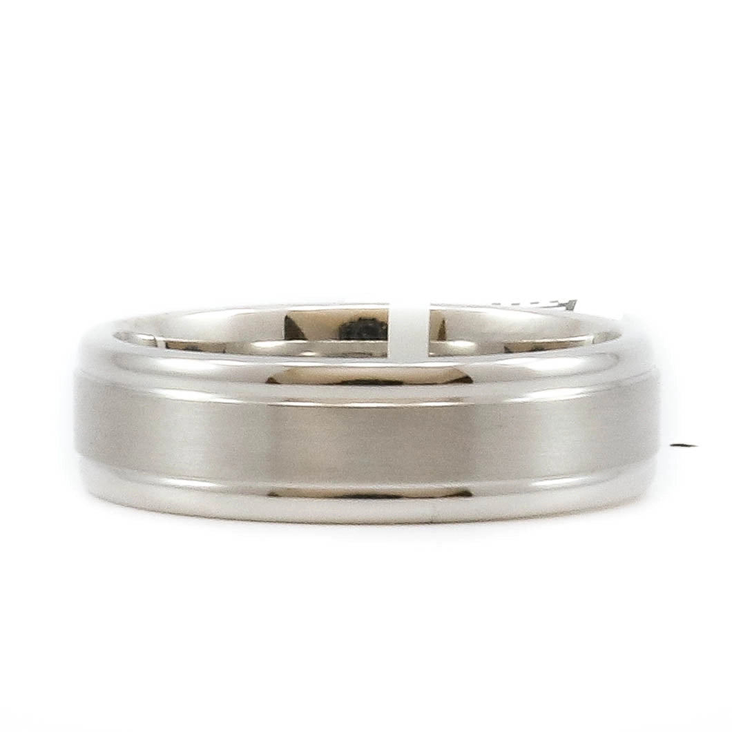 Mens Bands Engagement in White Gold 431135