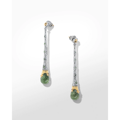 Konstantino Earrings in Mixed Metals containing Green amethyst SKMK3151-102