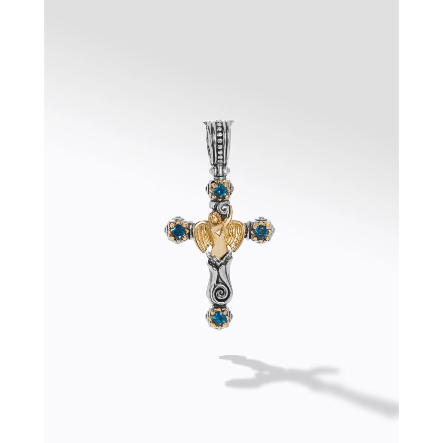 Konstantino Pendants in Mixed Metals containing London blue topaz STKJ409-298