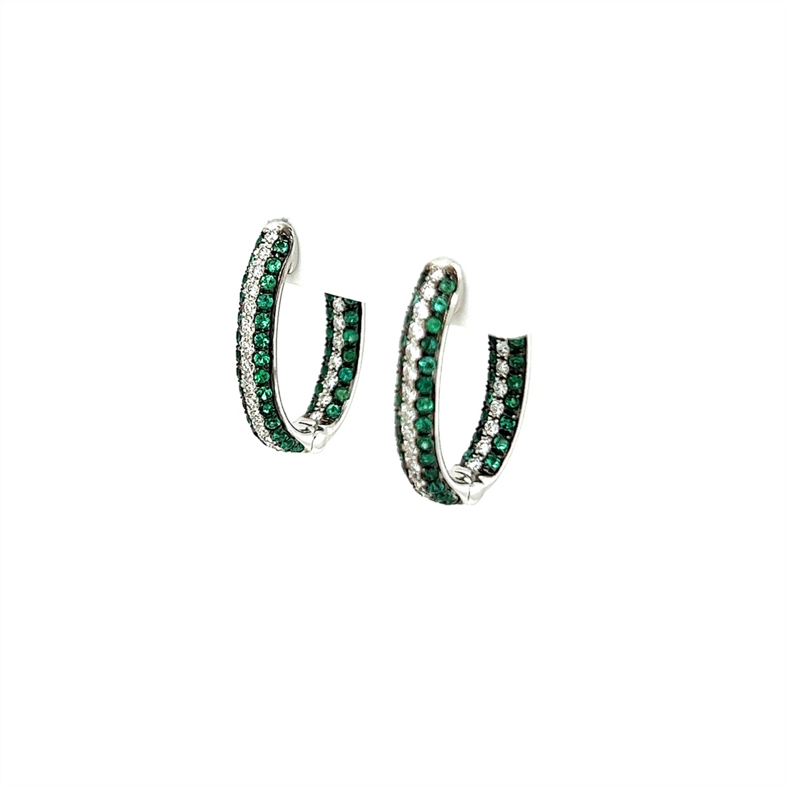 Earrings Earrings in White Gold containing Multi-gemstone, Diamond, Emerald 431697