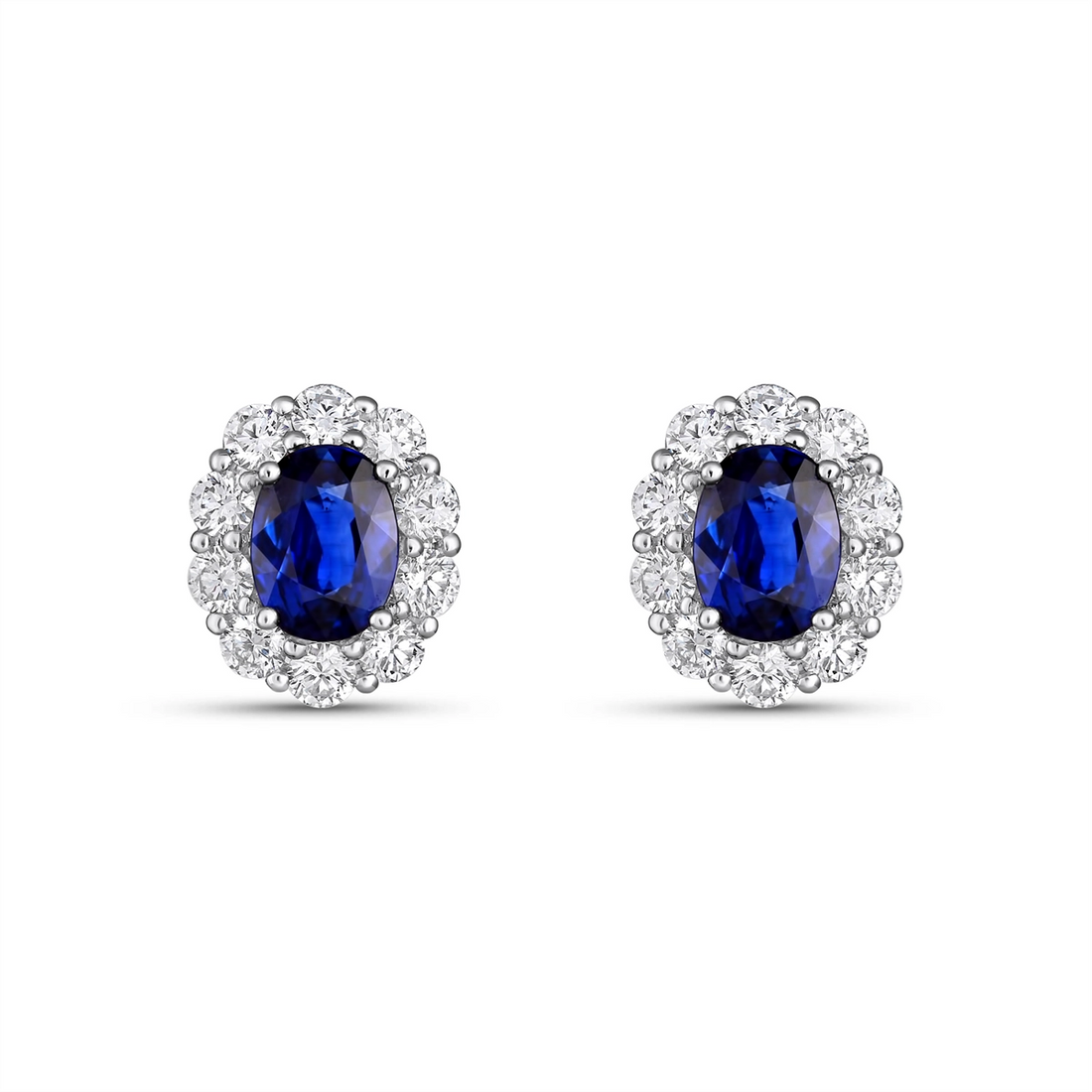Earrings Earrings in White Gold containing Multi-gemstone, Diamond, Sapphire 431704