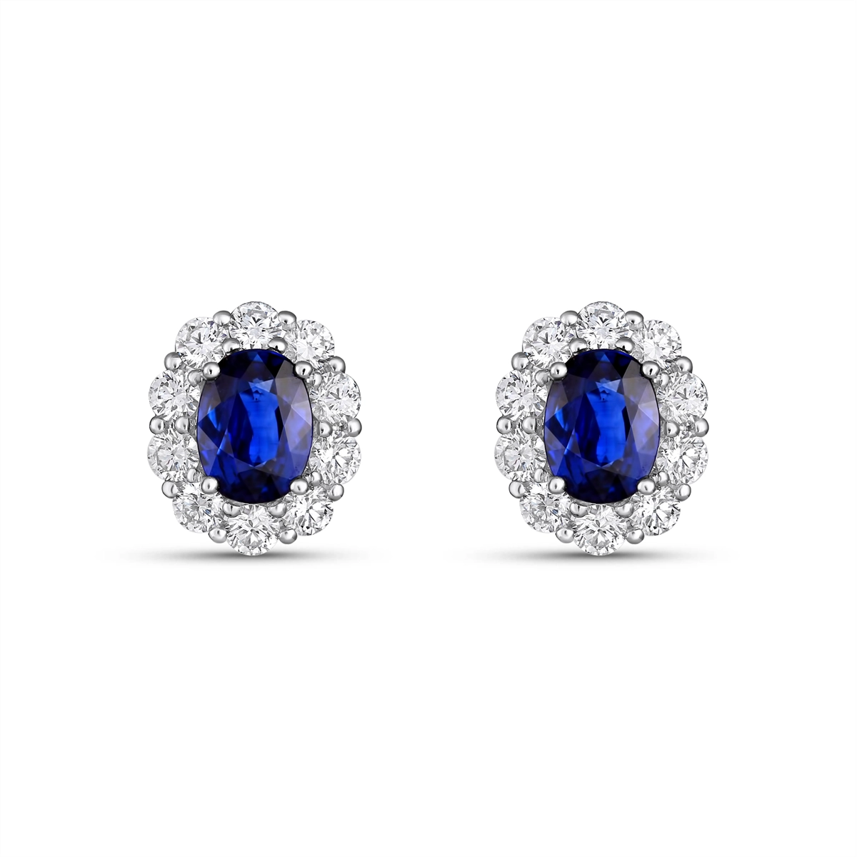 Earrings Earrings in White Gold containing Multi-gemstone, Diamond, Sapphire 431704