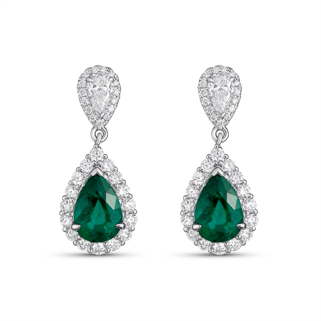 Earrings Earrings in White Gold containing Multi-gemstone, Diamond, Emerald 431705