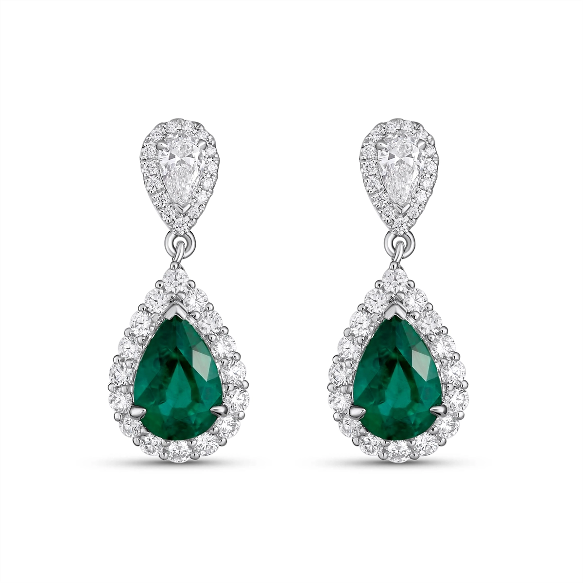 Earrings Earrings in White Gold containing Multi-gemstone, Diamond, Emerald 431705