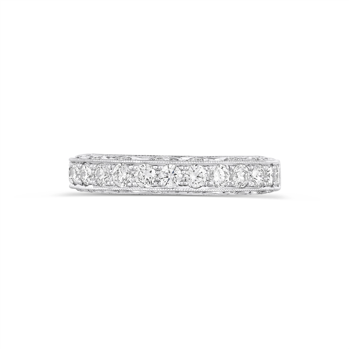 Tacori Wedding Rings in White Gold containing Diamond HT 2530 4MM 1/2X W