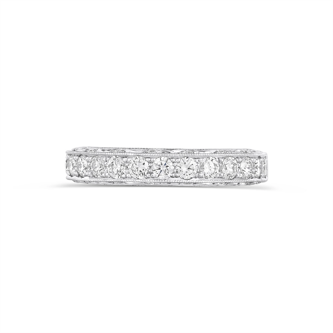 Tacori Wedding Rings in White Gold containing Diamond HT 2530 4MM 1/2X W