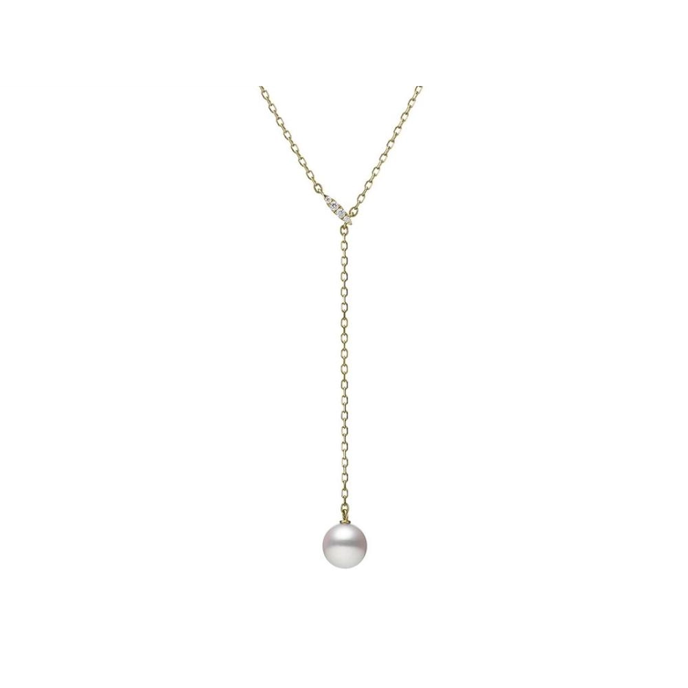 Mikimoto Necklaces in Yellow Gold containing Multi-gemstone, Diamond, Pearl MPQ10180ADXK