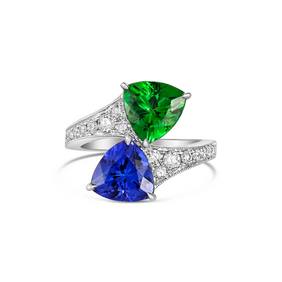 Frederic Sage Rings in White Gold containing Tanzanite, Other, Multi-gemstone, Diamond R7973-TSTZW