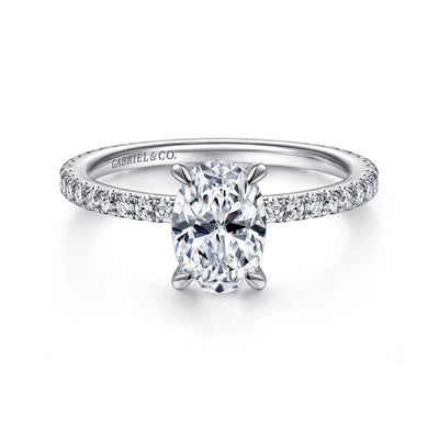 csv_image Gabriel & Co Engagement Ring in White Gold containing Diamond ER14914O8W44JJ