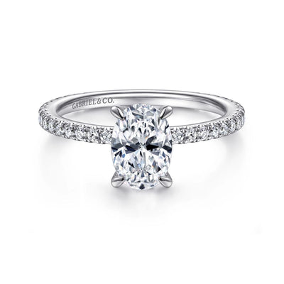 Gabriel & Co Engagement Rings in White Gold containing Diamond ER14914O8W44JJ
