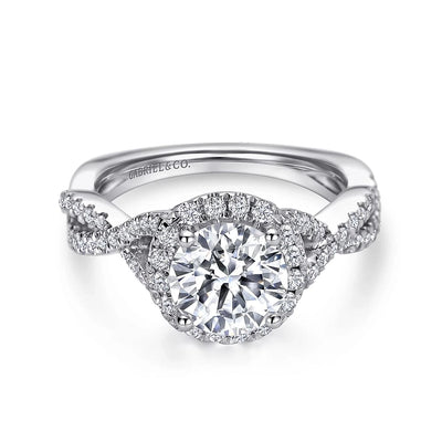csv_image Gabriel & Co Engagement Ring in White Gold containing Diamond ER9372W44JJ