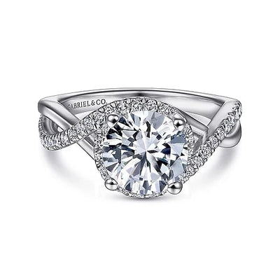 csv_image Gabriel & Co Engagement Ring in White Gold containing Diamond ER9339W44JJ