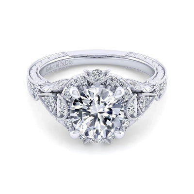 Gabriel & Co Engagement Rings in White Gold containing Diamond ER12579R8W44JJ