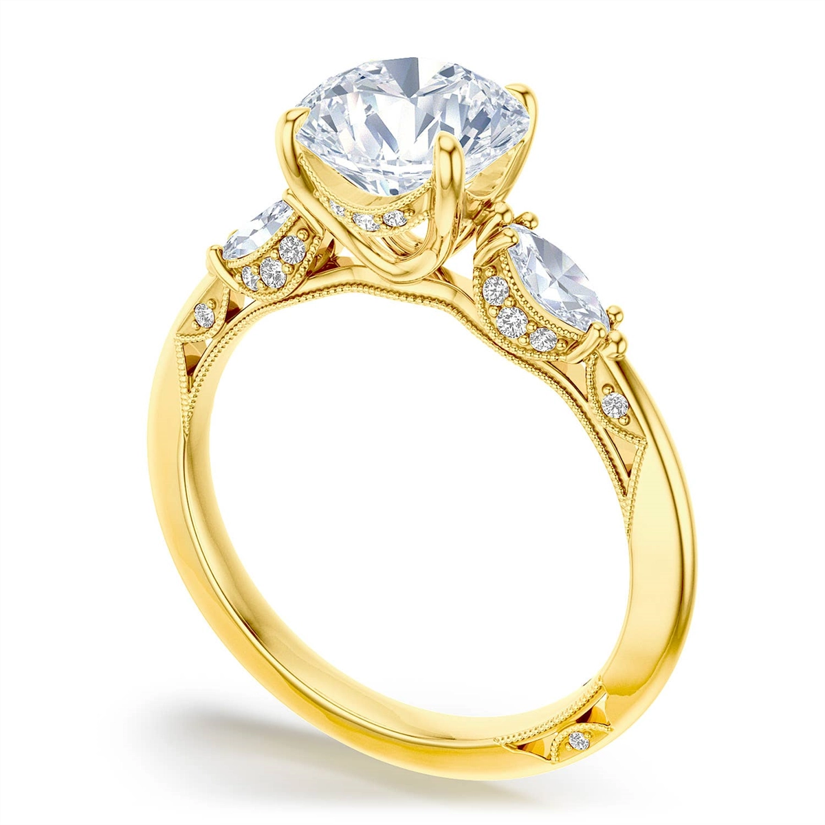 Tacori Engagement Rings in Yellow Gold containing Diamond 2685 2.2 RD 9 Y
