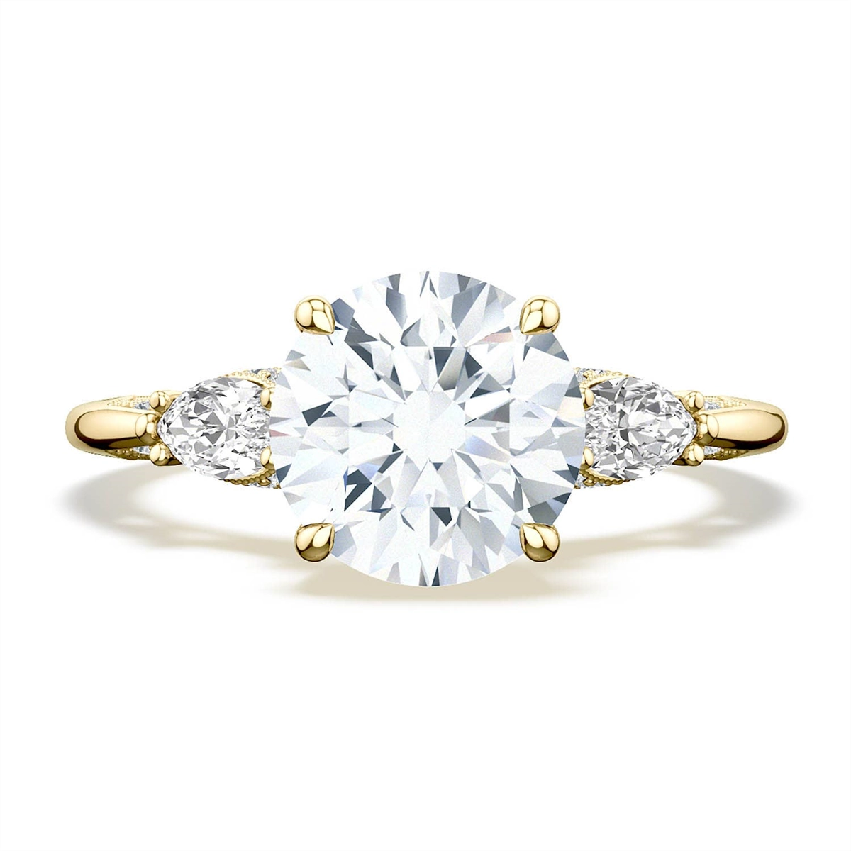 Tacori Engagement Rings in Yellow Gold containing Diamond 2685 2.2 RD 9 Y