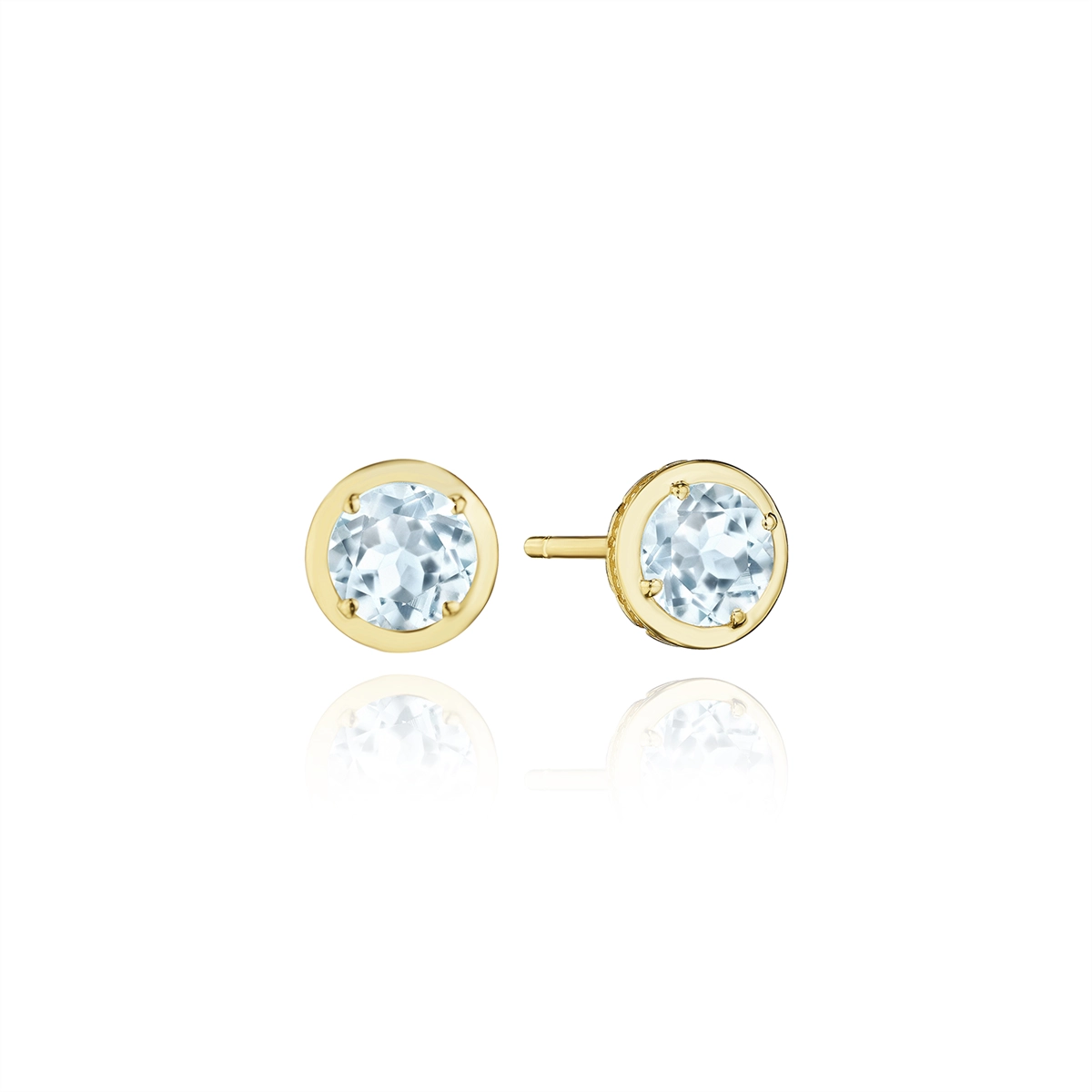 Tacori Earrings in Yellow Gold containing Blue topaz  FE 823 RD 5 BT Y